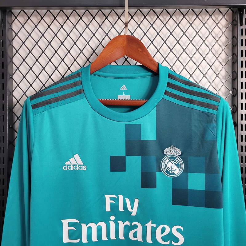 Camisa Real Madrid III 17/18 Retrô Manga Longa (Sob encomenda)