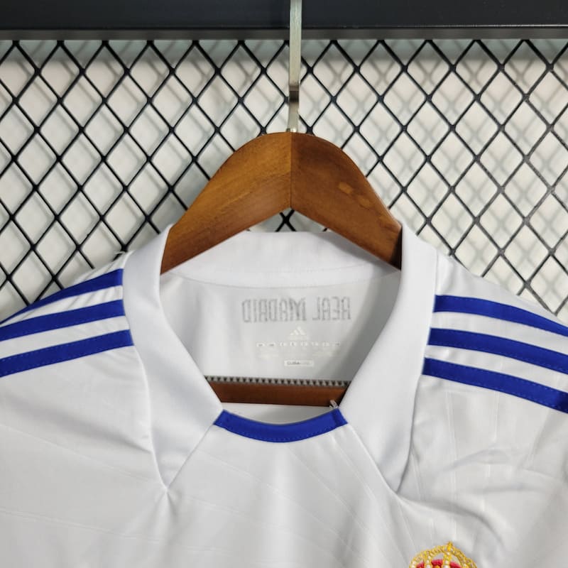 Camisa Real Madrid I 10/11 Retrô Manga Longa (Sob encomenda)