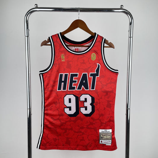 Regata Miami Heat NBA 1993 Bape X Mitchell And Ness Hardwood Classics Masculina (Sob encomenda)