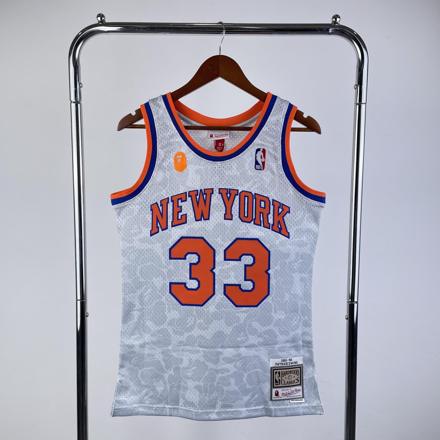 Regata New York Knicks NBA 1991 Bape X Mitchell And Ness Hardwood Classics Masculina (Sob encomenda)