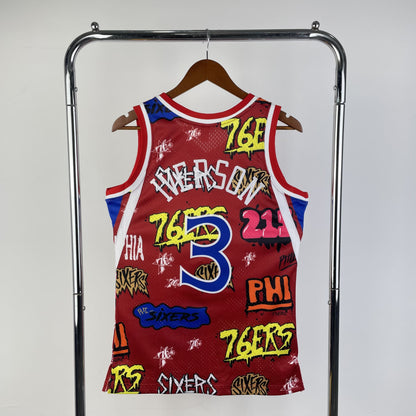 Regata Philadelphia 76ers NBA 1996 Mitchell And Ness Hardwood Classics Masculina (Sob encomenda)