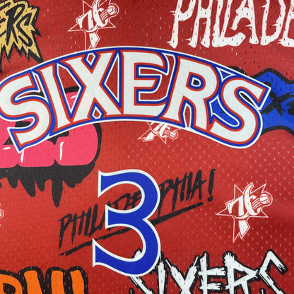 Regata Philadelphia 76ers NBA 1996 Mitchell And Ness Hardwood Classics Masculina (Sob encomenda)