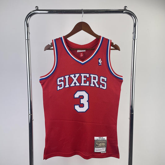 Regata Philadelphia 76ers NBA 2002 Mitchell And Ness Hardwood Classics Masculina (Sob encomenda)