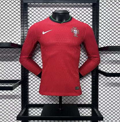 Camisa Portugal I 2024 Jogador Manga Longa (Sob encomenda)