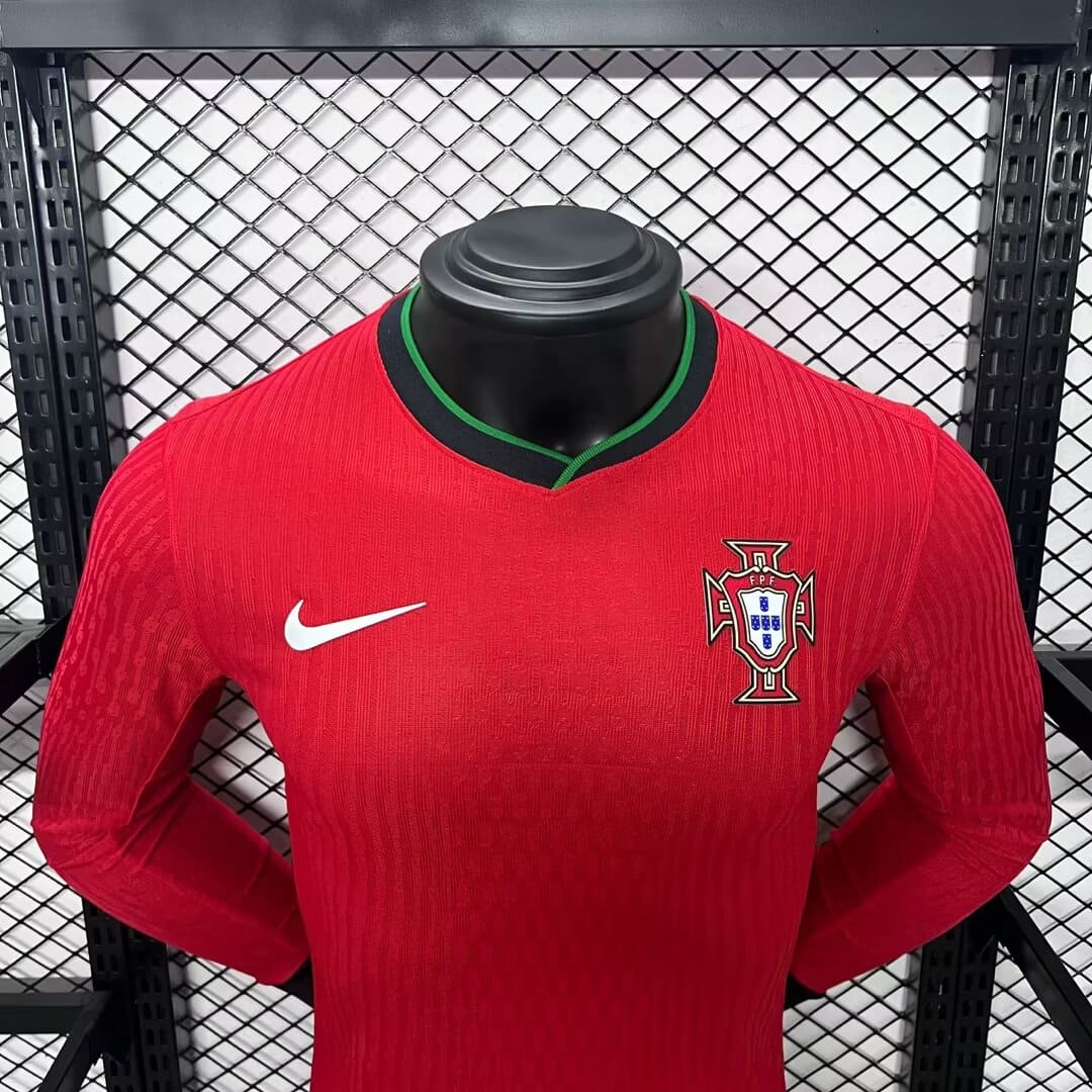 Camisa Portugal I 2024 Jogador Manga Longa (Sob encomenda)