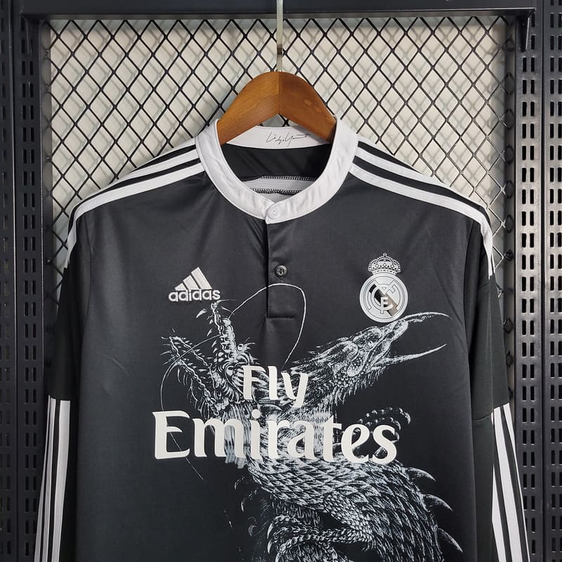 Camisa Real Madrid III "Dragão" Yamamoto 14/15 Retrô Manga Longa (Sob encomenda)