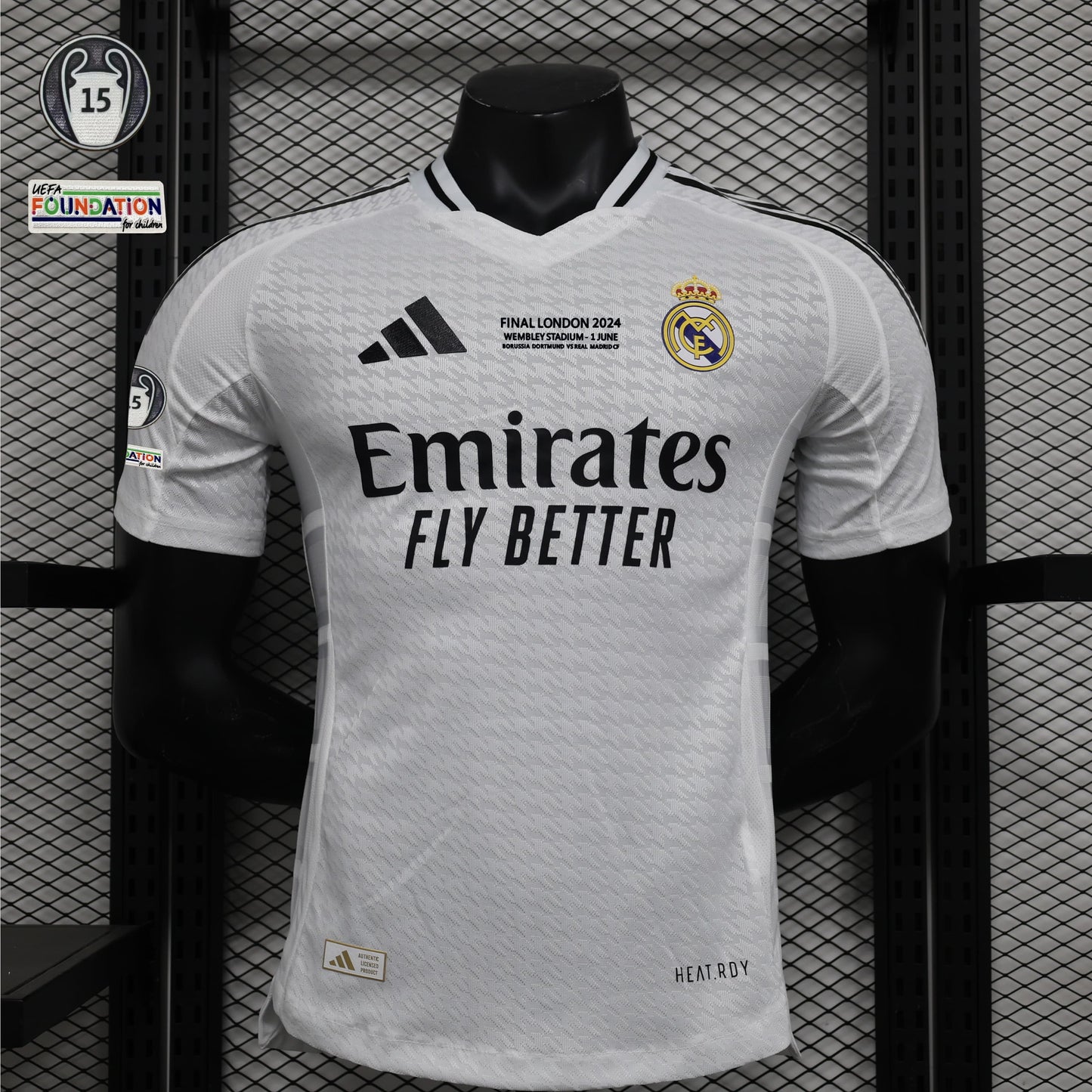 Camisa Real Madrid I 24/25 Jogador com Patchs (Sob encomenda)