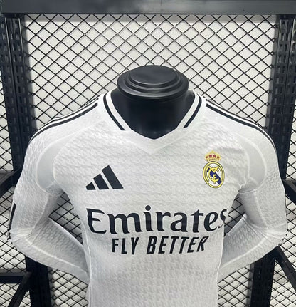 Camisa Real Madrid I 24/25 Jogador Manga Longa (Sob encomenda)