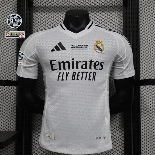 Camisa Real Madrid I 24/25 Jogador com Patchs (Sob encomenda)