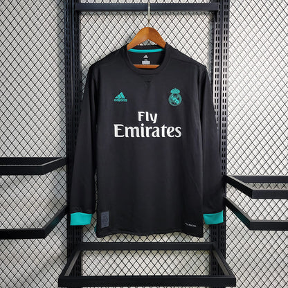 Camisa Real Madrid II 17/18 Retrô Manga Longa (Sob encomenda)