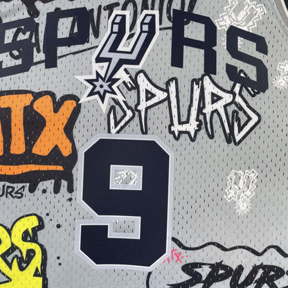 Regata San Antonio Spurs NBA 2002 Mitchell And Ness Hardwood Classics Masculina (Sob encomenda)