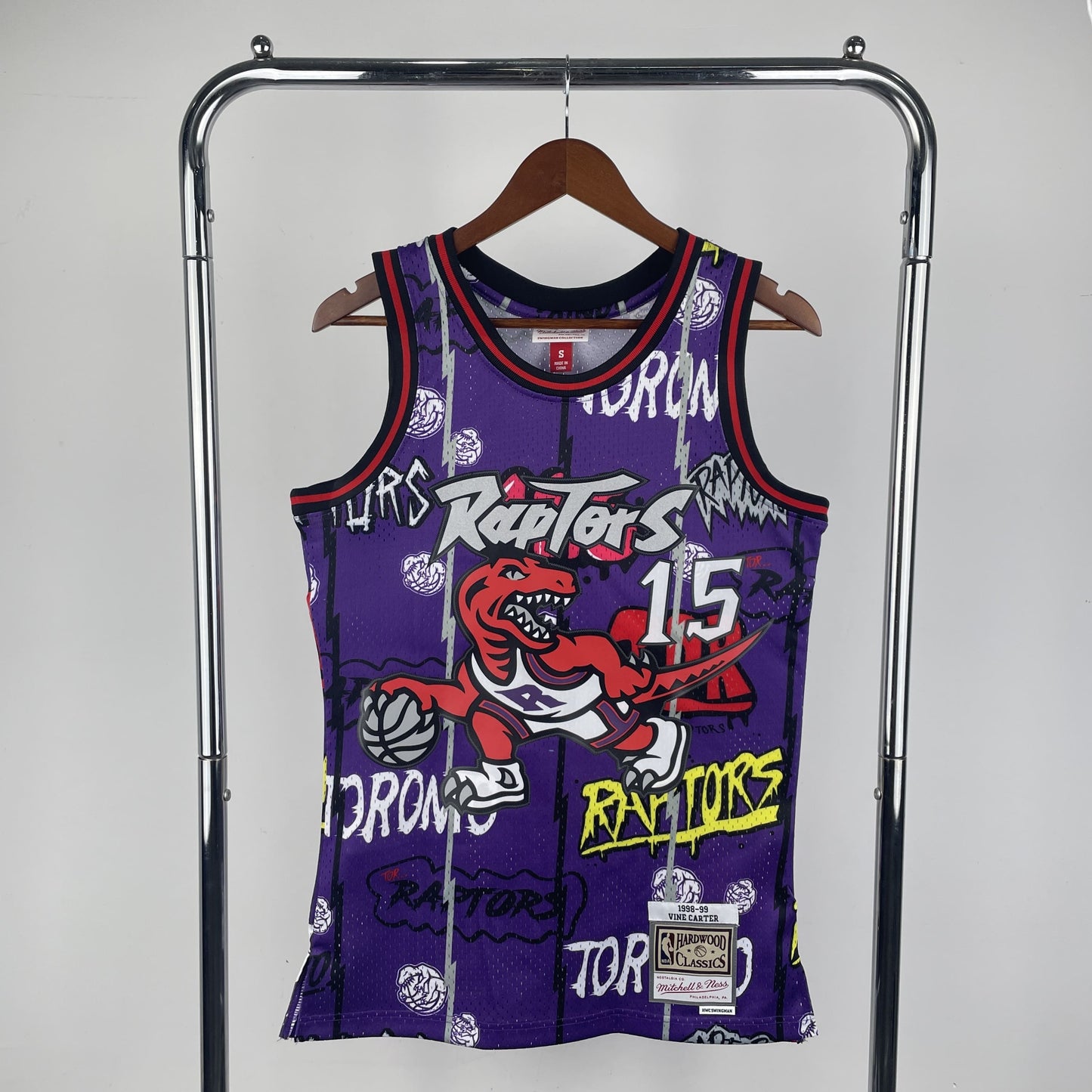 Regata Toronto Raptors NBA 1998 Mitchell And Ness Hardwood Classics Masculina (Sob encomenda)