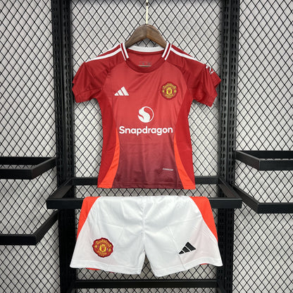 Kit Infantil Manchester United I 24/25 (Sob encomenda)