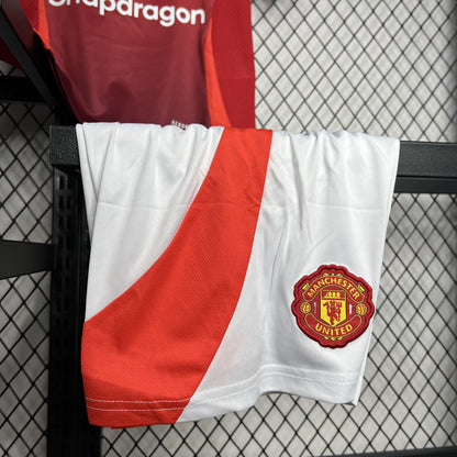 Kit Infantil Manchester United I 24/25 (Sob encomenda)