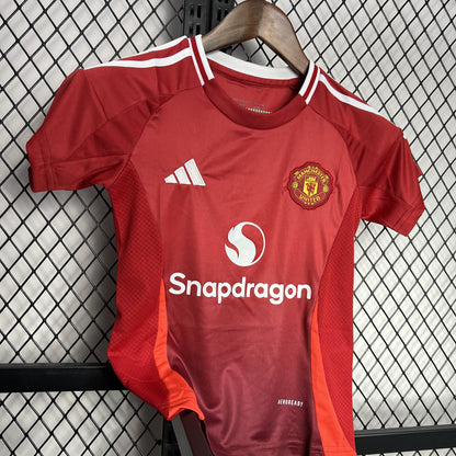 Kit Infantil Manchester United I 24/25 (Sob encomenda)